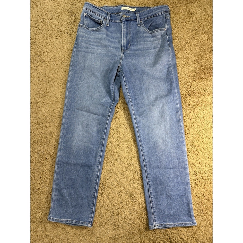 Levis Strauss 724 High Rise Straight Crop Jeans Women 30 Preppy